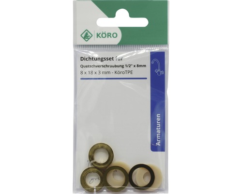 Dichtungssatz für Quetschverschraubung 1/2 Zoll mal 8 Millimeter