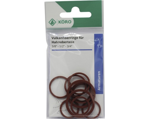 Vulkanfiberringe für Hahnberteile in verschiedenen Größen im Paket