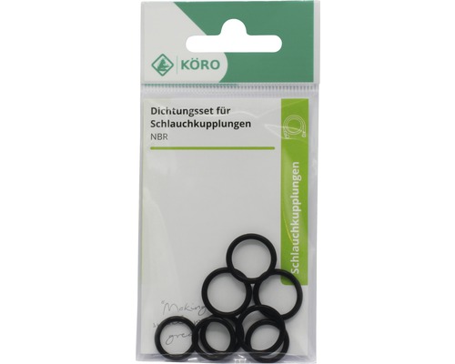 Dichtungssatz für Schlauchkupplungen aus NBR in Verpackung
