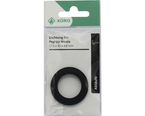 Dichtung für Ablaufgarnitur Pop-Up, Größe 27,5 x 43 x 4,8 mm