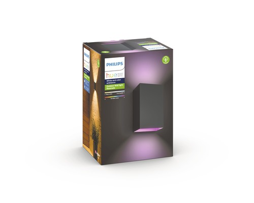 Verpackung einer Philips Hue Outdoor Wandleuchte Resonate