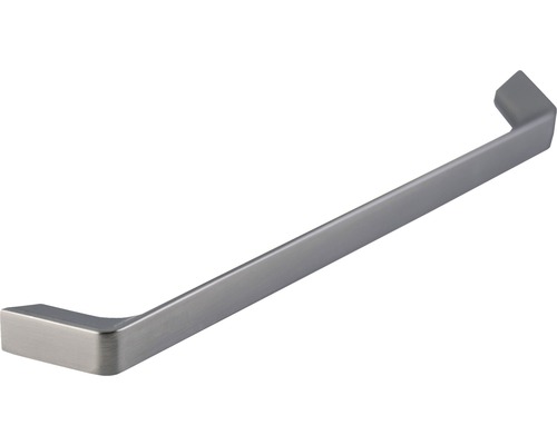 Möbelgriff Bügelgriff Metall Zamak edelstahlfinish 172x13x26 mm Lochabstand 160 mm Möbelgriff aus Metall