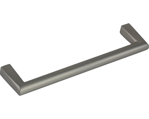 Möbelgriff Stangengriff Ellipse Alu edelstahlfinish 138x10x34 mm Lochabstand 128 mm Möbelgriff aus Metall