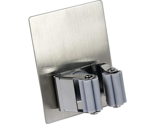Gerätehalter selbstklebend Edelstahl grau gebürstet 69x87x45 mm