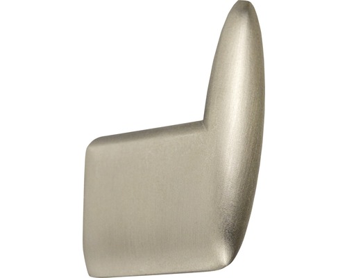 Garderobenhaken Ellipse Metall Zamak edelstahlfinish 54x12x38 mm Lochabstand 16 mm Einzelner Kleiderhaken