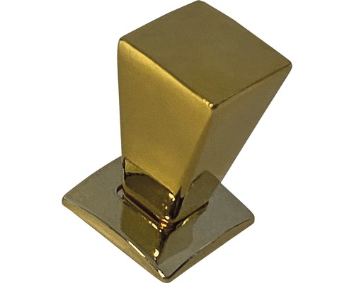Möbelknopf Kunststoff Zamak gold ⌀xH 15x27 mm mit Unterplatte