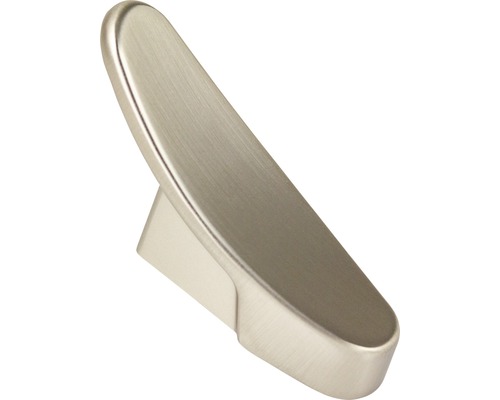 Garderobenhaken 1 Haken Metall Zamak edelstahlfinish 65x22x32 mm zum Aufstecken Möbelgriff aus Metall