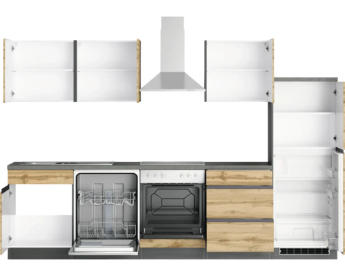 Held Möbel Küchenzeile HORNBACH 300 | PISA cm mit Geräten