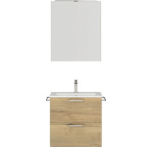 Badezimmermöbel-Set mit Waschtischunterschrank, Waschbecken und Spiegel