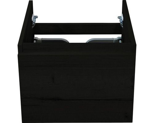 Waschtischunterschrank Sanox Frozen BxHxT 40 x 40 x 45 cm Frontfarbe black oak Waschbeckenunterschrank aus Holz