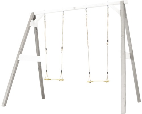 Holzschaukelgerüst mit zwei Schaukeln für den Garten