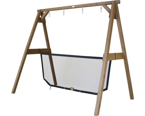 Holzschaukelgestell mit Schaukelschutznetz