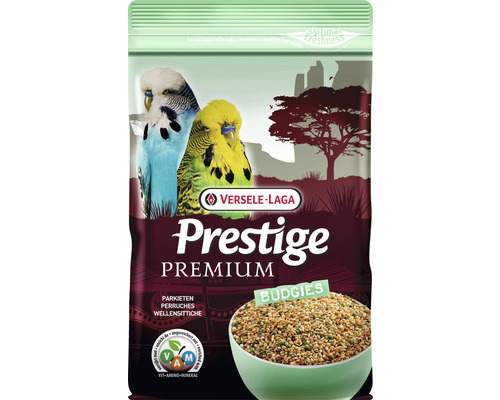 Vogelfutter VERSELE-LAGA Prestige Premium Budgies Wellensittichfutter 800 g angereicherte Samenmischung mit extrudierten VAM Körnchen