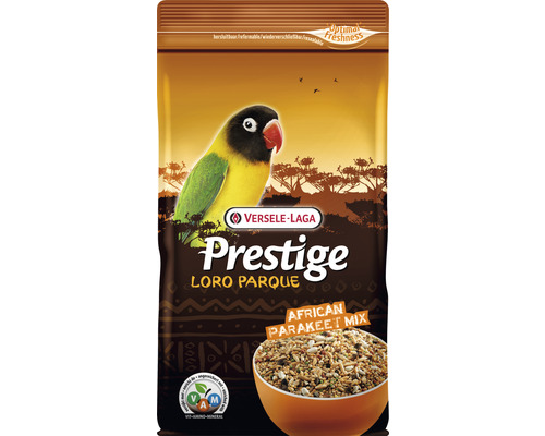 Vogelfutter VERSELE-LAGA Prestige Loro Parque African Parakeet Mix 1 kg für afrikanische Großsittiche, Agaporniden und Zwegpapageien