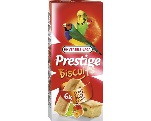 Vogelsnack VERSELE-LAGA Prestige Biscuit mit Obst (6 Stück) Vogelsnack 70 g Sittiche, Exoten, Kanarien