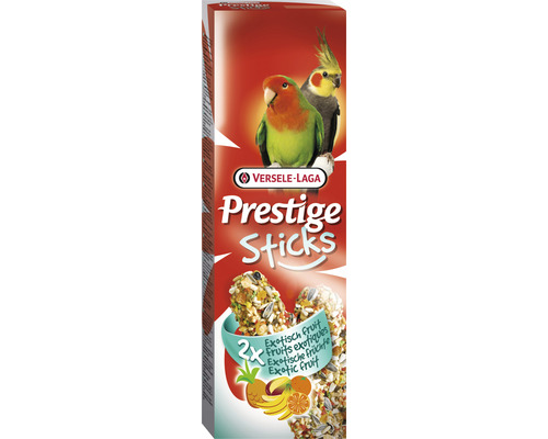 Vogelsnack VERSELE-LAGA Prestige Sticks mit Exotische Früchte 2 x 70 g für Großsittiche und Zwergpapageien