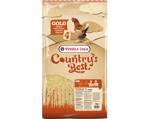 Gefügelfutter VERSELE-LAGA Country's Best GOLD 4 Mash 5kg Legemehl für Legehennen ab ca. 18 Wochen, Hühnerfutter