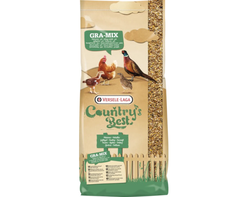 Geflügelfutter VERSELE-LAGA GRA-MIX Poultry Grain Mix und Grit 20kg Getreidemischung mit grob gebrochenem Mais und Grit für Hühner, Geflügel, Enten, Wachteln und Gänse