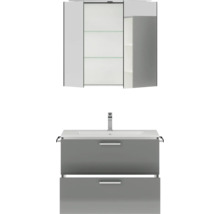Badezimmerset mit Waschbeckenunterschrank, Waschtisch und Spiegelschrank