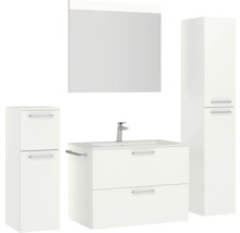 Badezimmerset mit Waschbeckenunterschrank, Spiegelschrank und Hochschrank