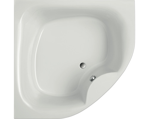 Badewanne OTTOFOND Tirana 150 x 150 cm weiß glänzend glatt 861401 Aufnahme einer Eckbadewanne von oben.