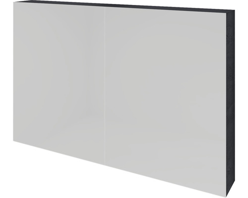 Spiegelschrank Sanox K-Line 100 x 13 x 70 cm black oak 2-türig