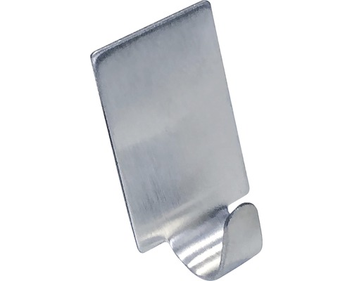 Handtuchhaken Garderobenhaken selbstklebend Edelstahl gebürstet 46x48x20 mm 2 Stück Metallklebehaken