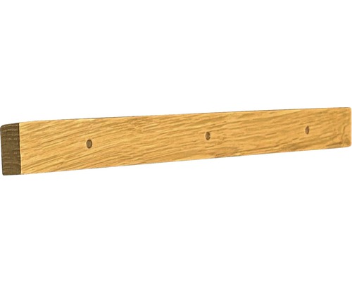 Garderobenleiste für 3 Knöpfe Holz eiche matt 270x24x12 mm