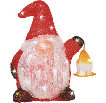 Dekorativer Weihnachtswichtel mit Laterne und Beleuchtung