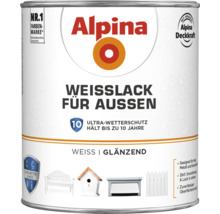 Alpina Weißlack für Außen, glänzend, Farbdose
