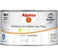 Alpina Weißlack für Möbel und Türen in Weiß Glänzend