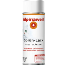 Alpinaweiß Sprühlack, weiß, glänzend, 100ml