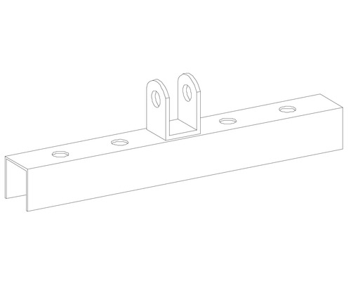 Metallprofil mit Bohrungen und Halterung
