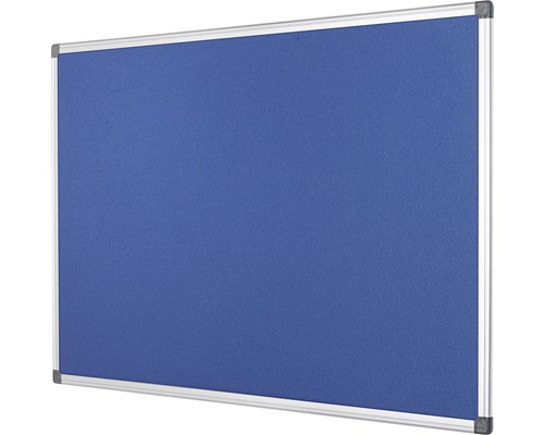 Blaue Filz-Pinnwand mit Aluminiumrahmen