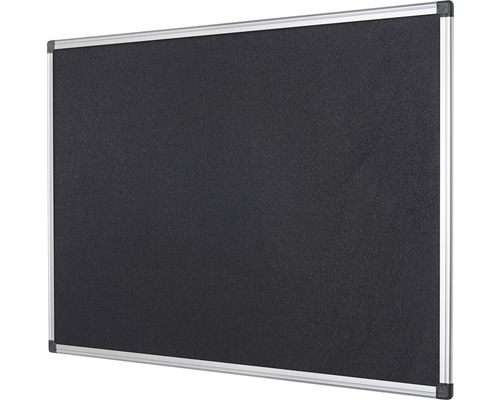 Schwarzes Kork-Memoboard mit Aluminiumrahmen