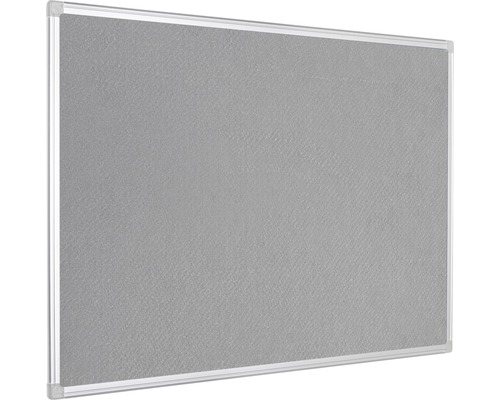 Graue Pinnwand mit Aluminiumrahmen