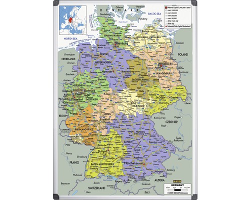 Deutschlandkarte 120x90 cm