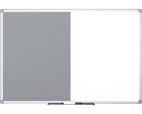 Kombitafel Filz- und Magnettafel weiß grau 60x45 cm