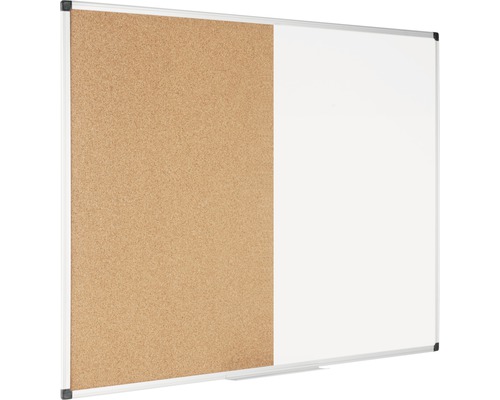 Kombination aus Kork- und Whiteboard mit Rahmen
