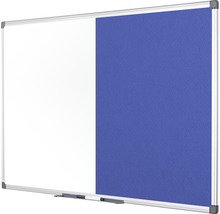 Kombitafel Filztafel und Whiteboard magnetisch weiß blau 90x60 cm