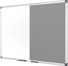 Kombitafel Filztafel und Whiteboard magnetisch weiß grau 90x60 cm