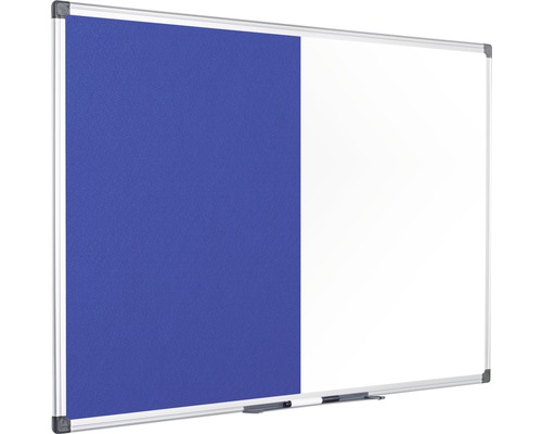 Kombination aus Pinnwand und Whiteboard mit Stiftablage