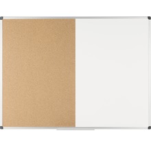 Kombination aus Korktafel und Whiteboard mit Rahmen