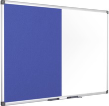 Kombitafel Filztafel und Whiteboard magnetisch weiß blau 150x120 cm
