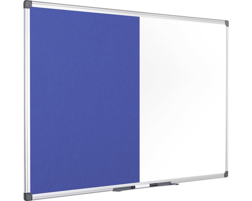 Kombination aus Pinnwand und Whiteboard mit Stiftablage