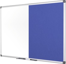Kombitafel Filztafel und Whiteboard magnetisch weiß blau 150x120 cm