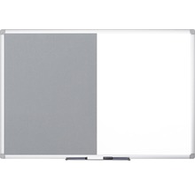 Kombitafel Filz- und Magnettafel weiß grau 150x120 cm-thumb-0
