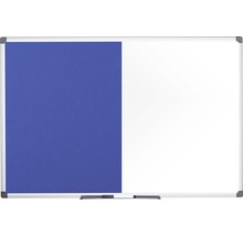 Kombitafel Filztafel und Whiteboard magnetisch weiß blau 150x100 cm