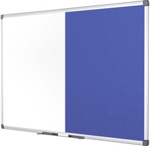 Kombitafel Filztafel und Whiteboard magnetisch weiß blau 150x100 cm