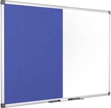 Kombitafel Filztafel und Whiteboard magnetisch weiß blau 120x120 cm